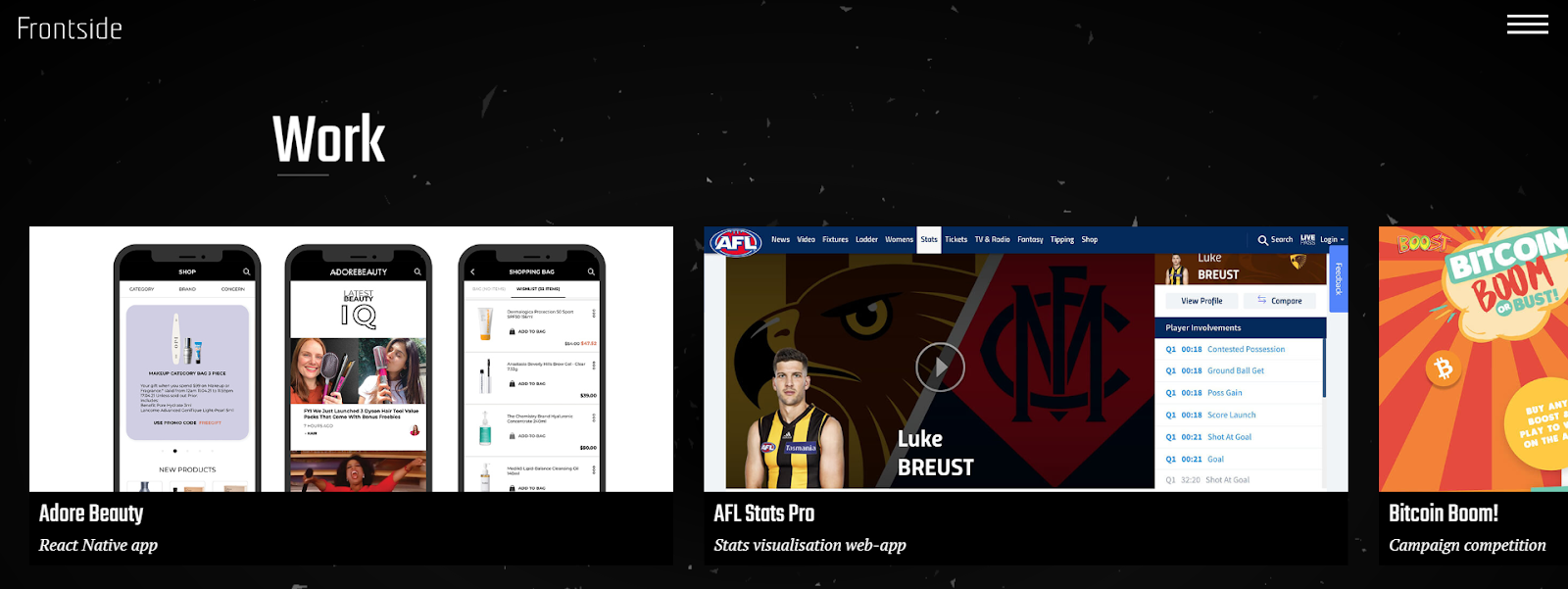 contoh portfolio web developer