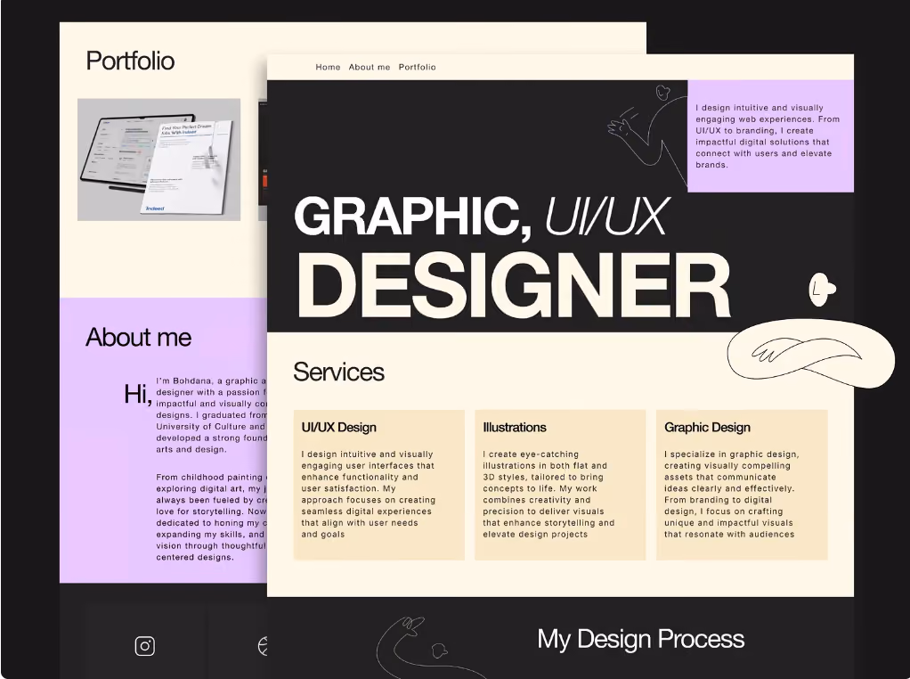 contoh portfolio ui ux designer