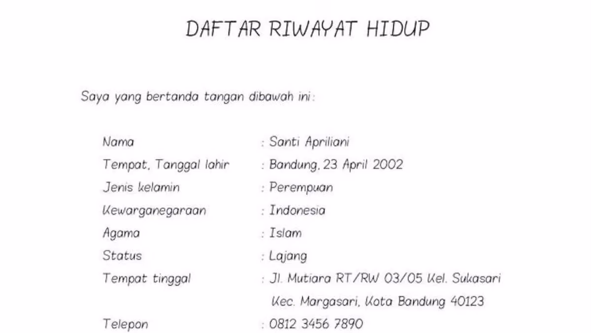 Apa Itu Daftar Riwayat Hidup?