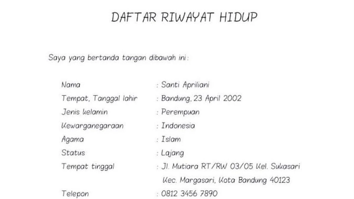 Apa Itu Daftar Riwayat Hidup?