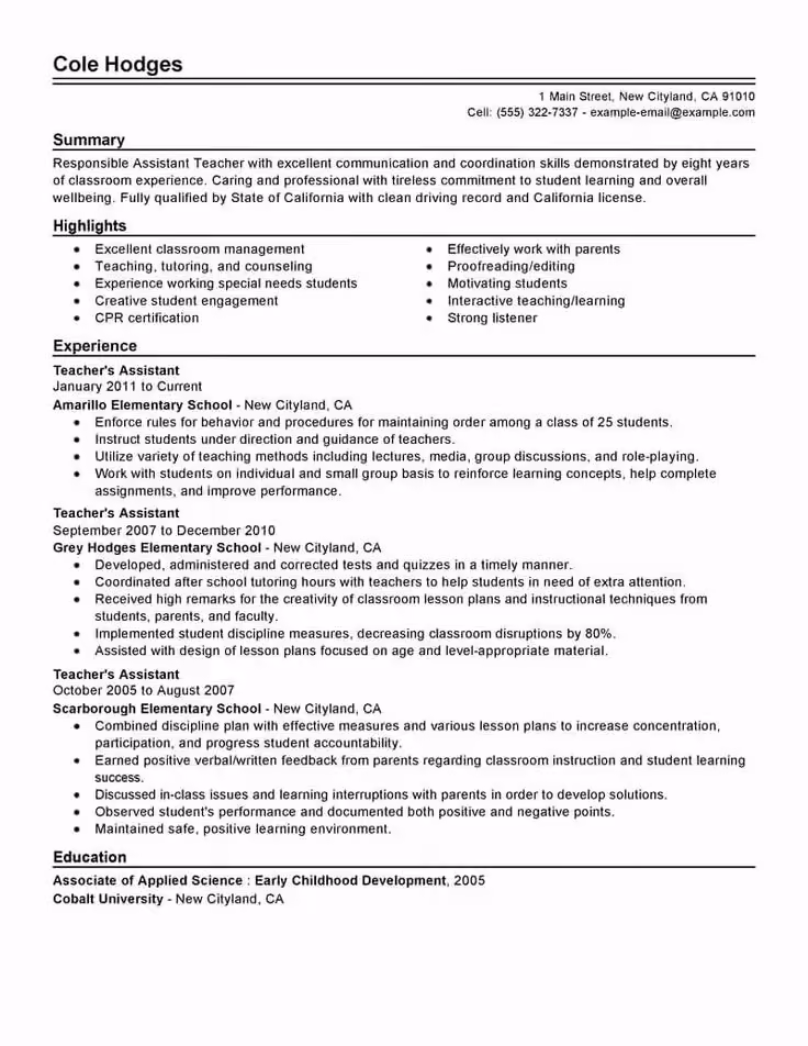 Contoh CV ATS Guru