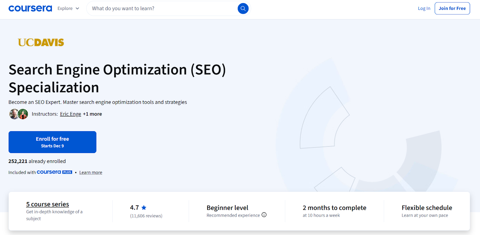 kursus seo online: UC Davis