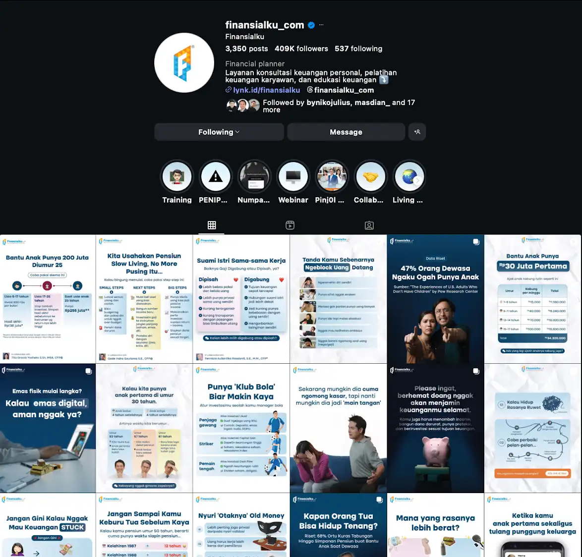 konten edukasi Literasi finansial