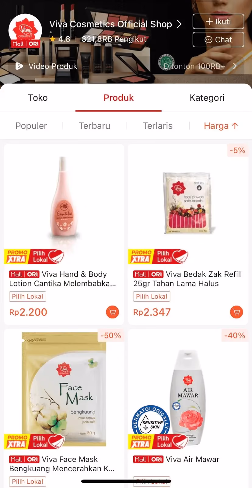 ecommerce viva cosmetics