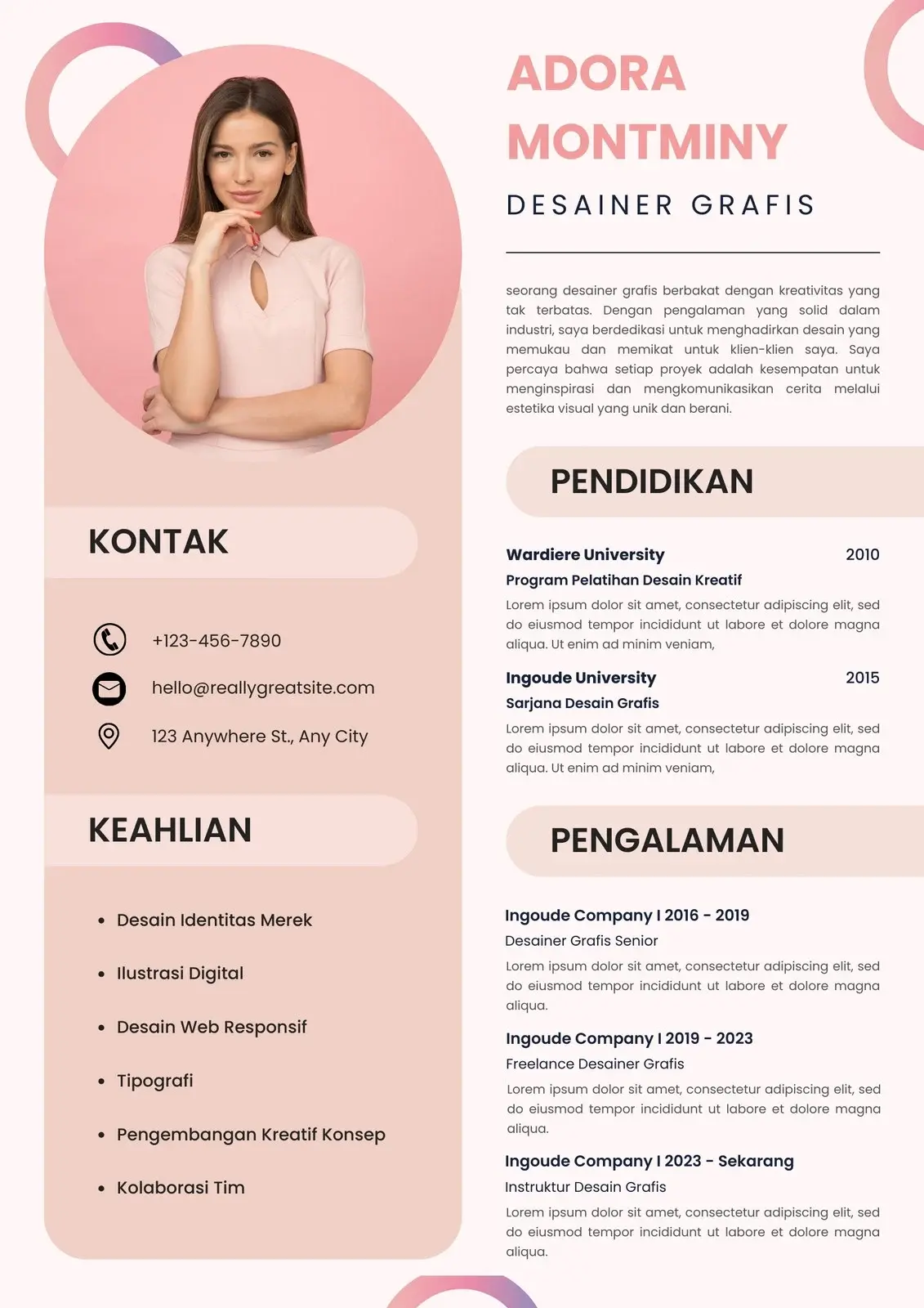 contoh cv kreatif