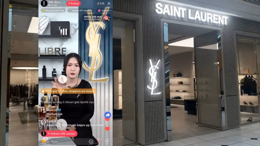 YSL live tiktok