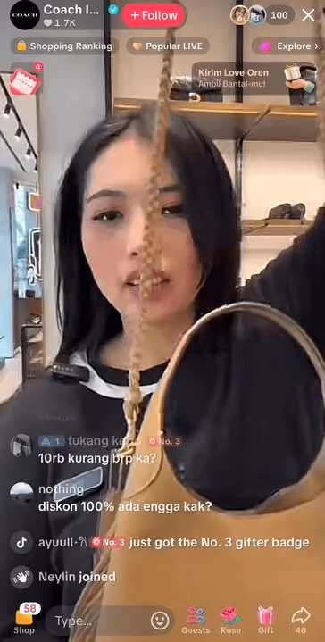coach live tiktok