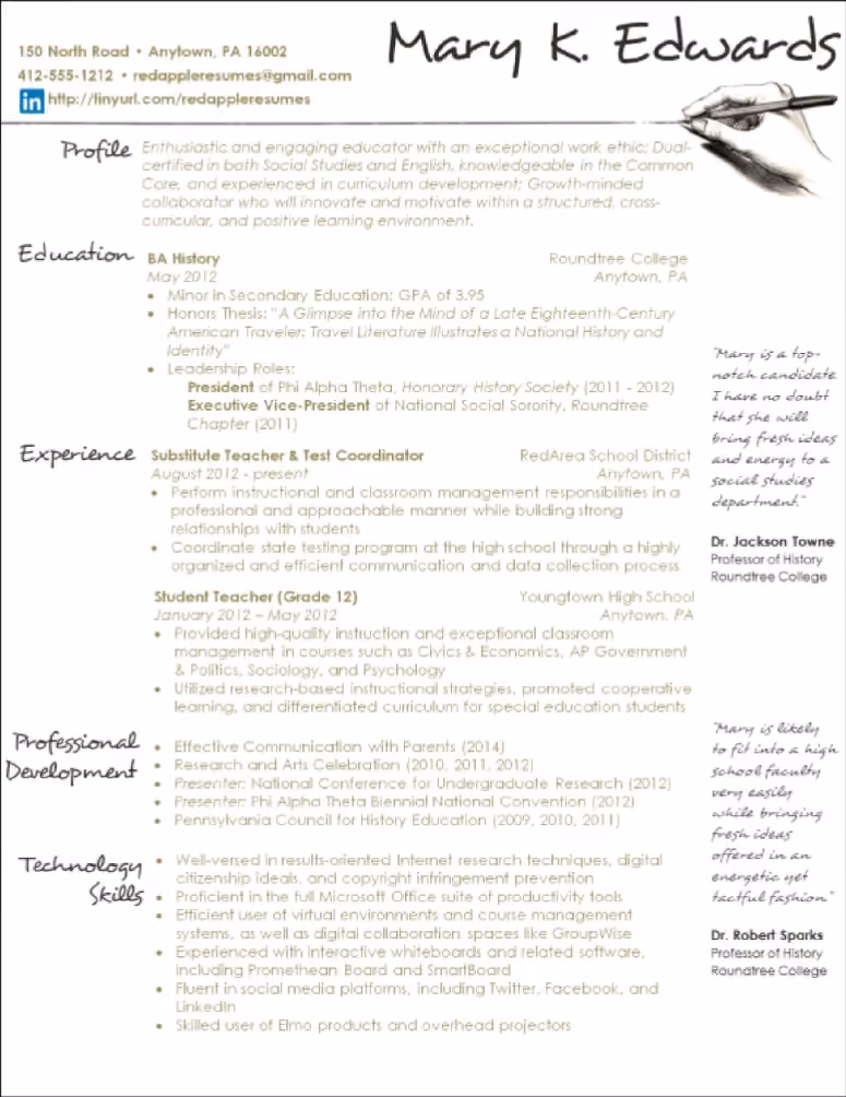 Resume tulisan tangan guru