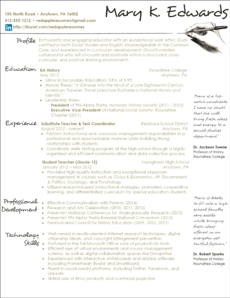 Resume tulisan tangan guru
