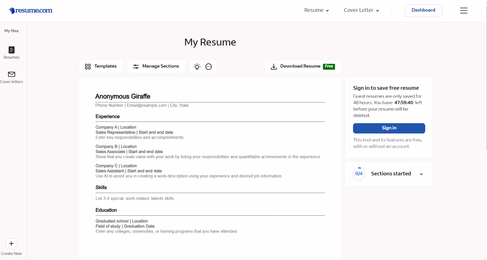 aplikasi pembuat CV RESUME