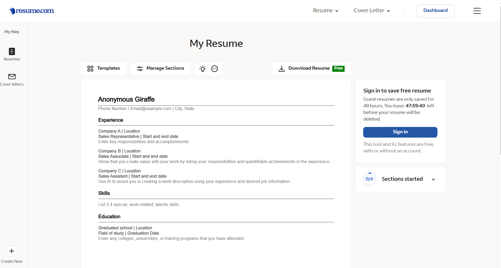 aplikasi pembuat CV RESUME