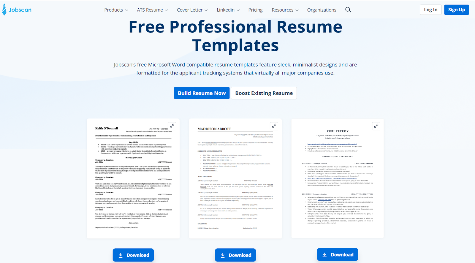 aplikasi pembuat CV jobscan