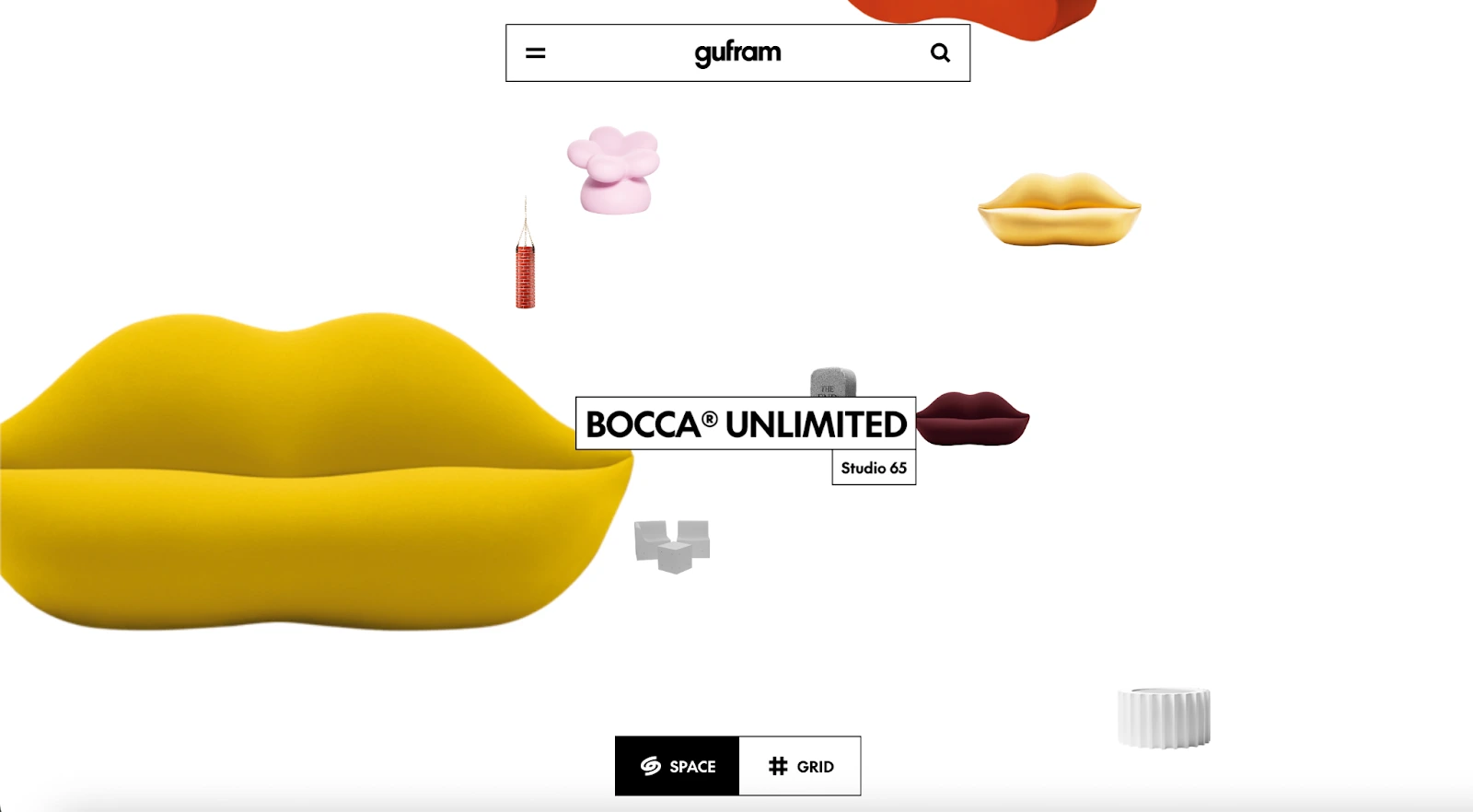 desain website untuk inspirasi: gufram