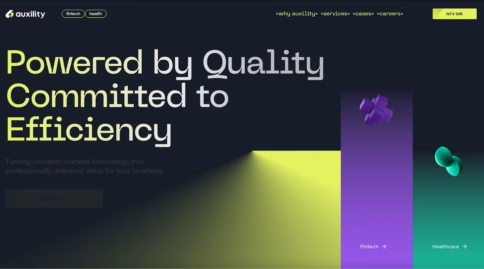 desain website untuk inspirasi: auxility
