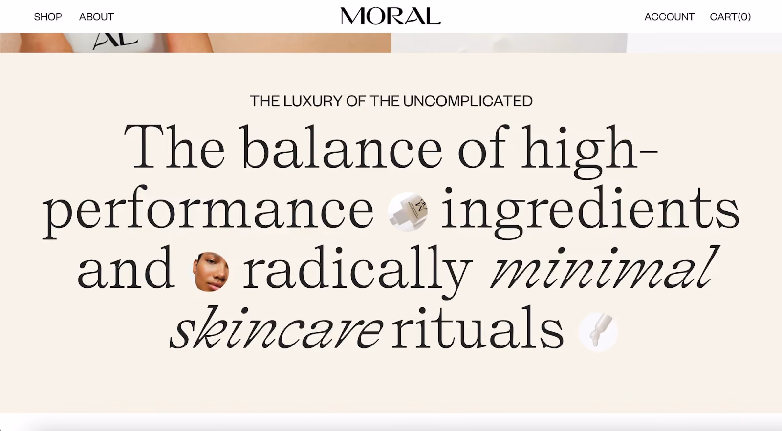 desain website untuk inspirasi: moral