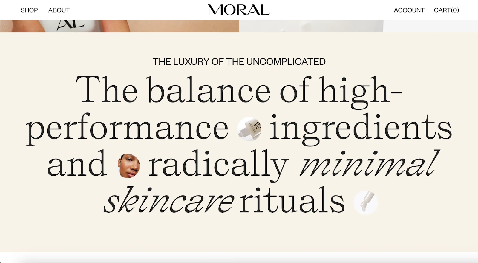 desain website untuk inspirasi: moral