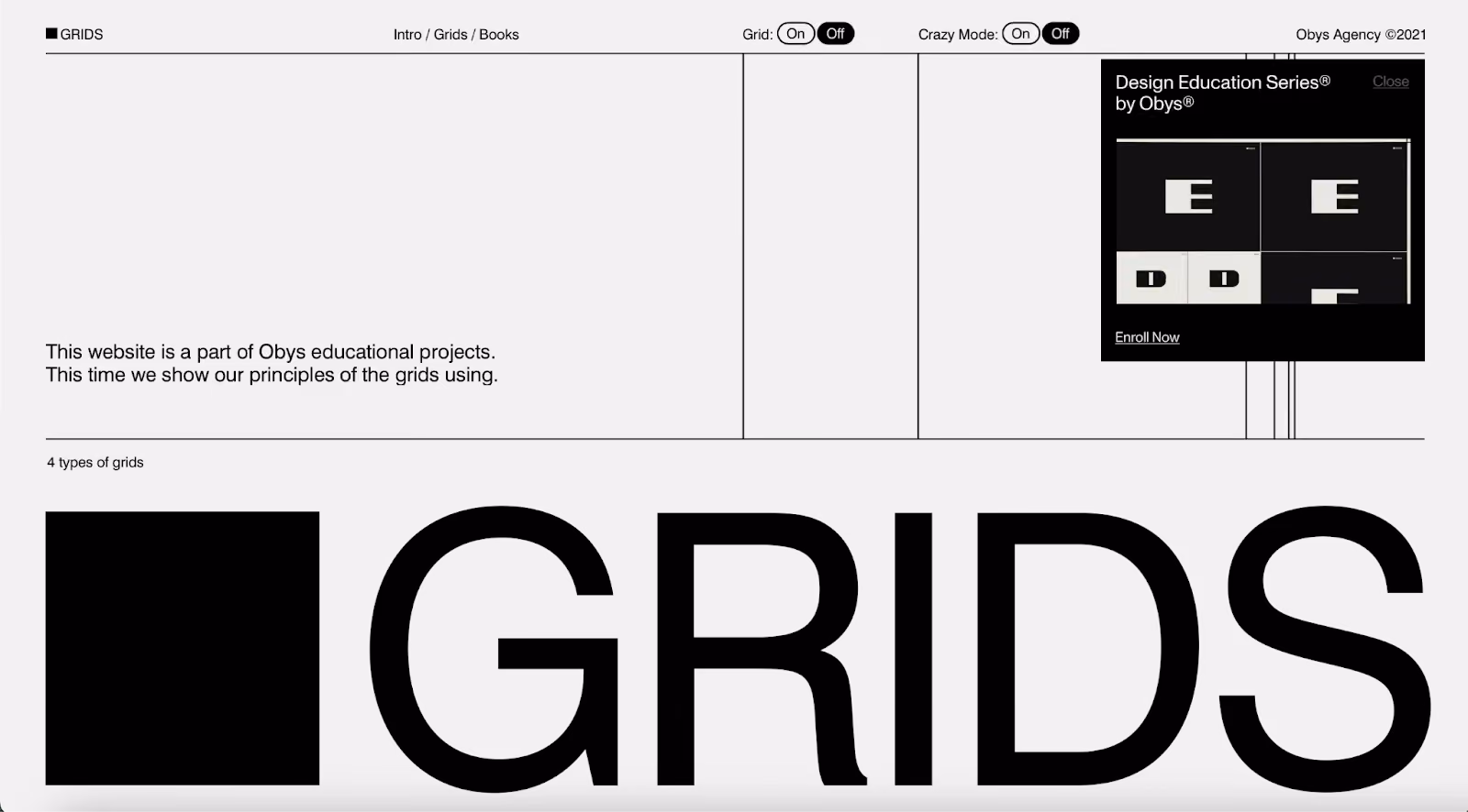 desain website untuk inspirasi: grids