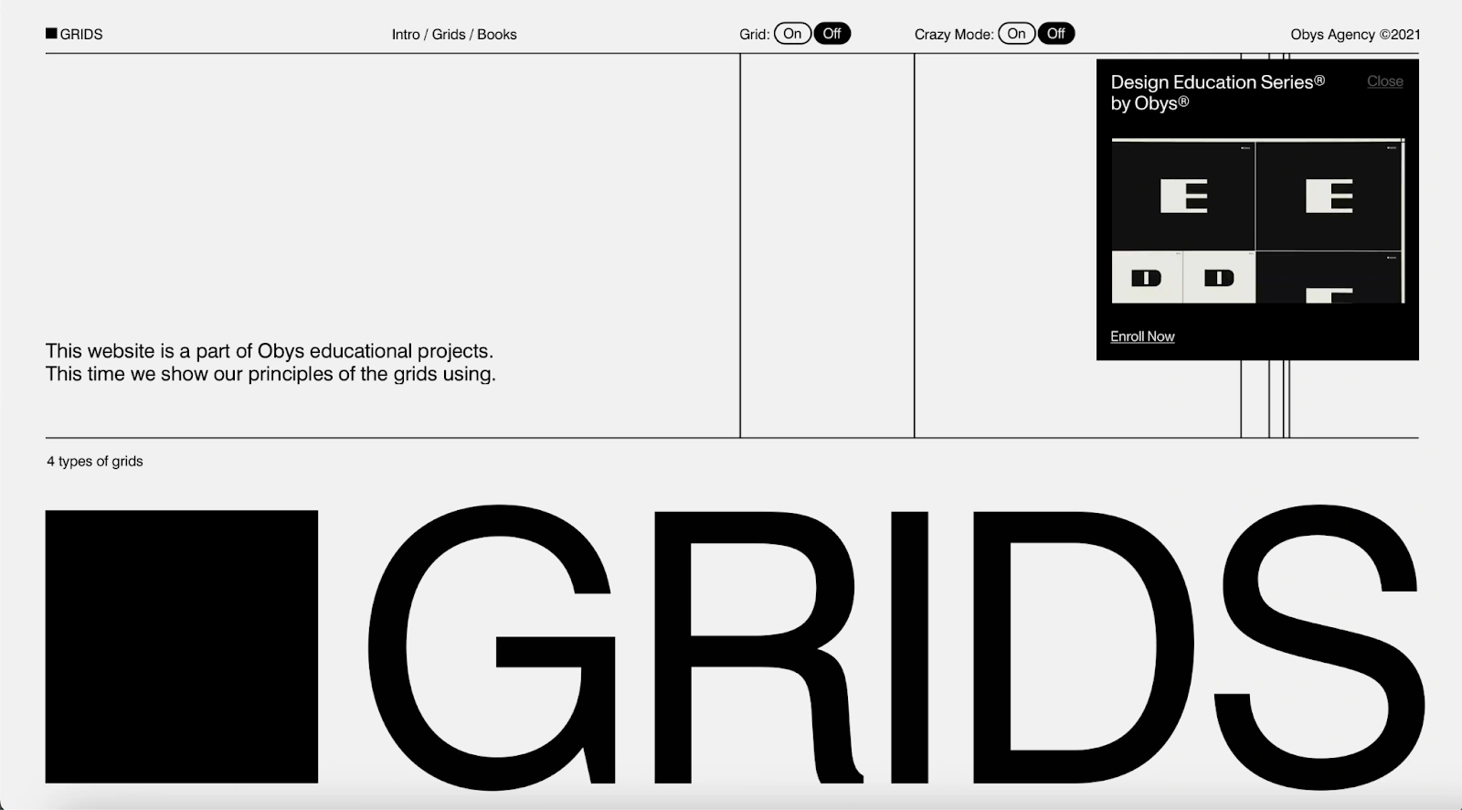 desain website untuk inspirasi: grids