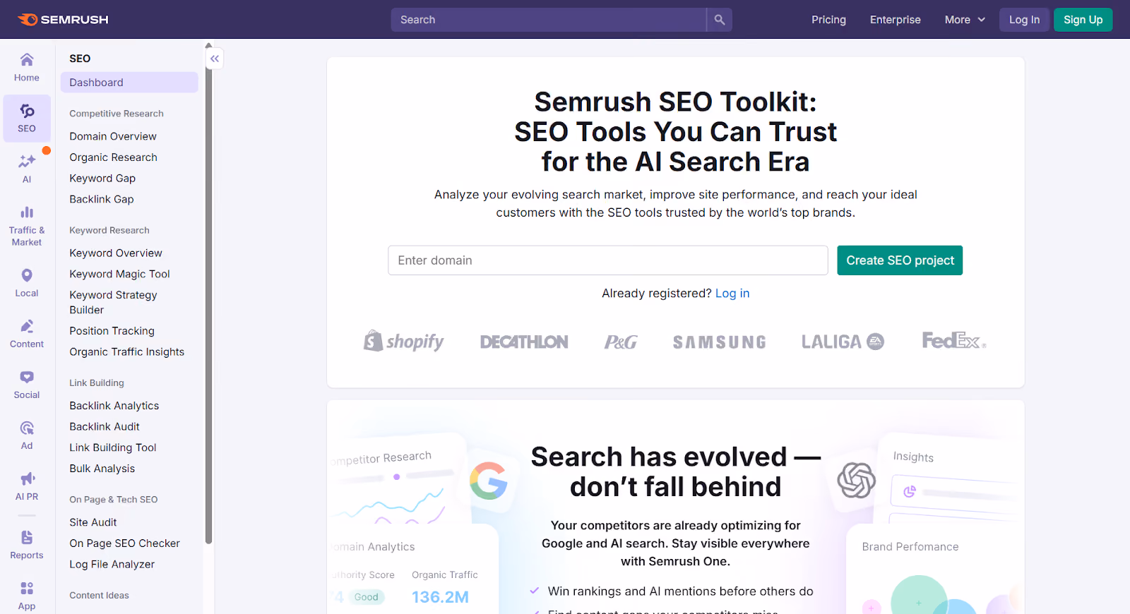 marketing tools: semrush