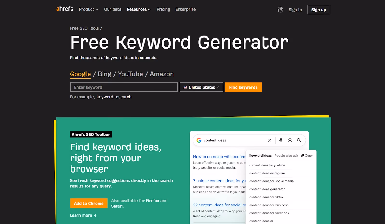 marketing tools: ahrefs
