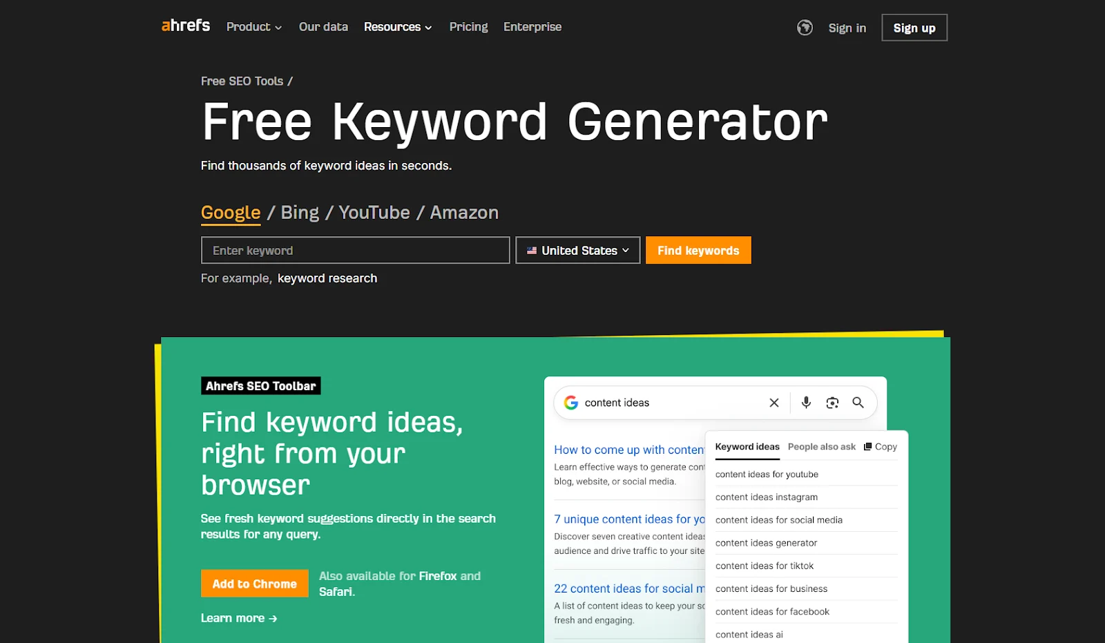 marketing tools: ahrefs