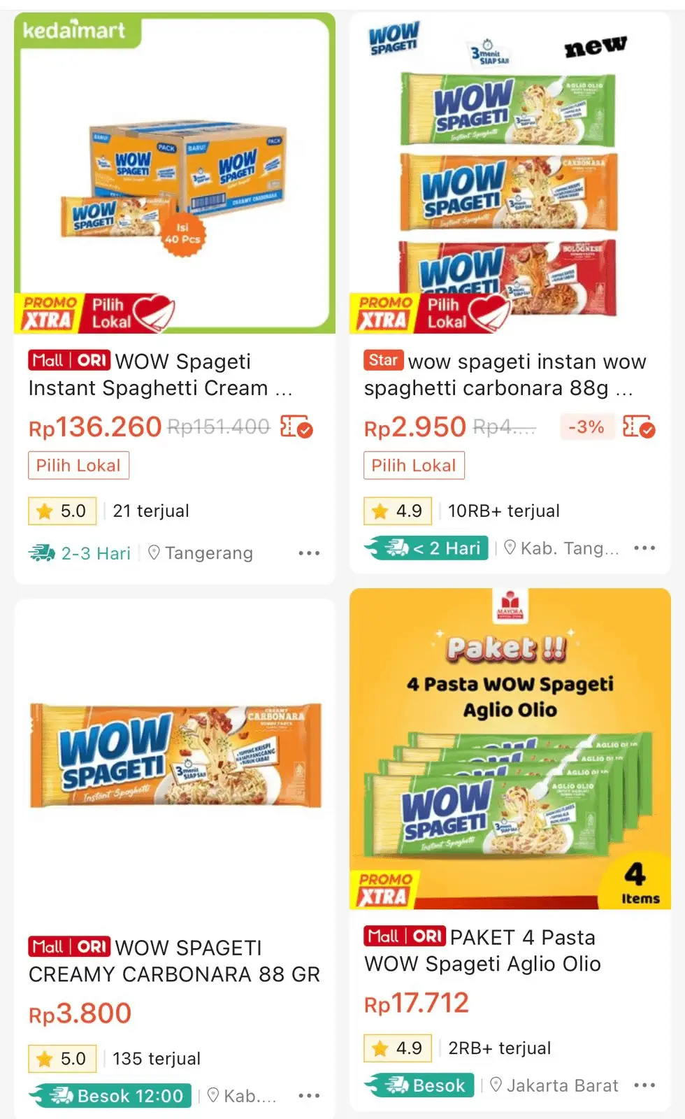 distribusi wow spageti