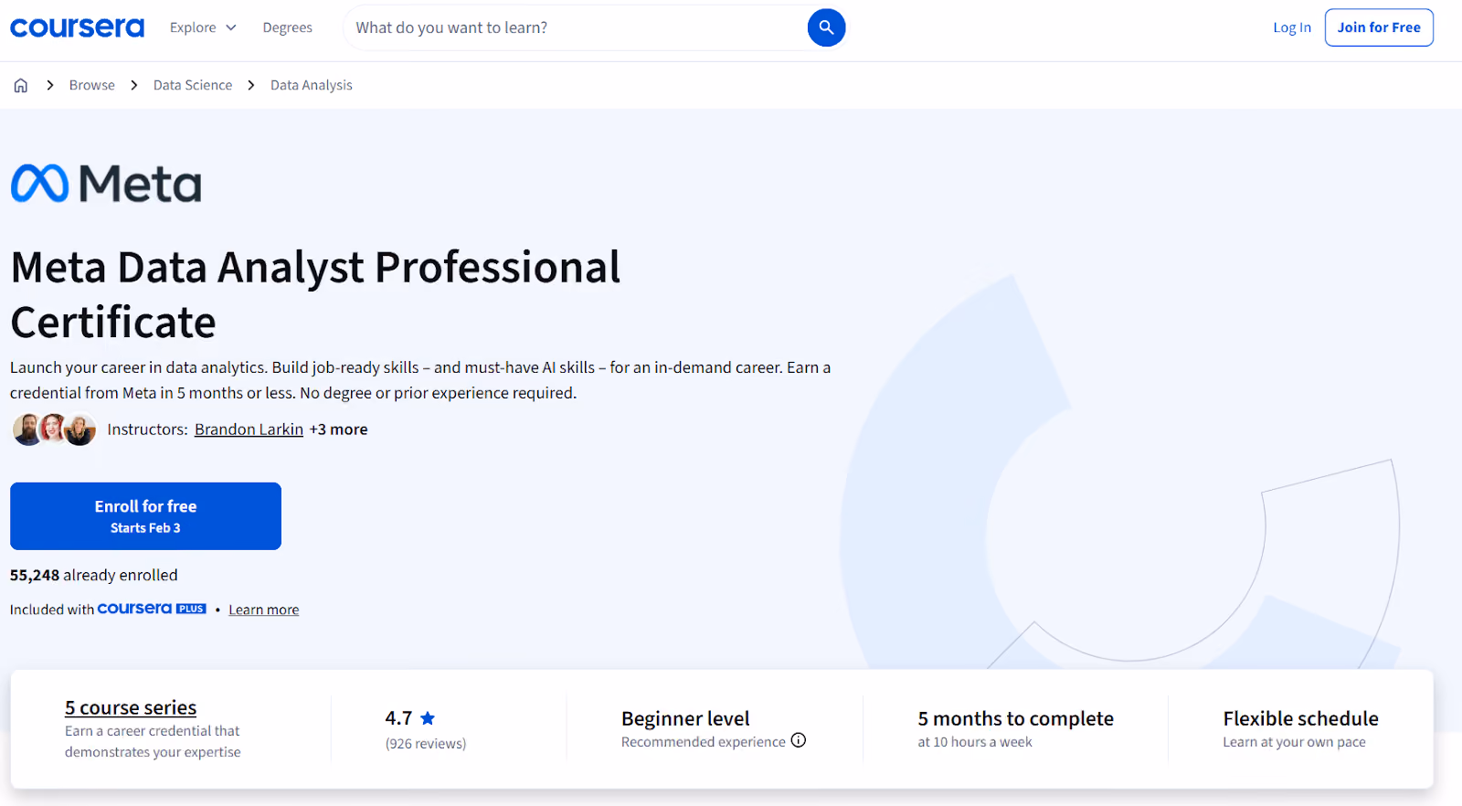 Meta Data Analyst Professional Certificate