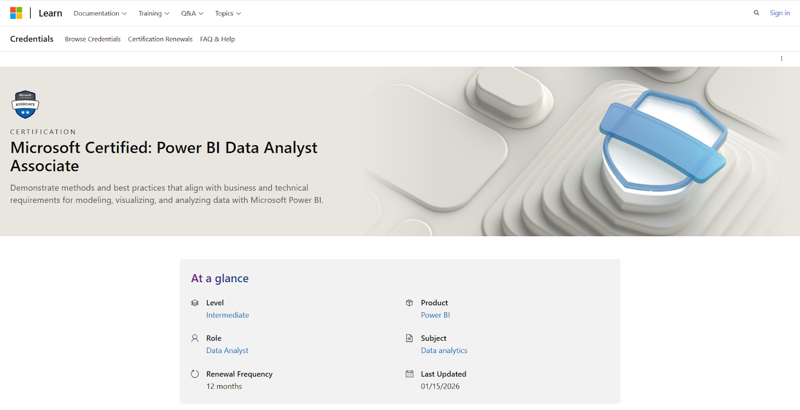 Microsoft Certified: Power BI Data Analyst Associate