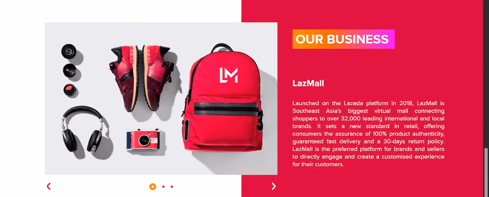 company profile:  lazada
