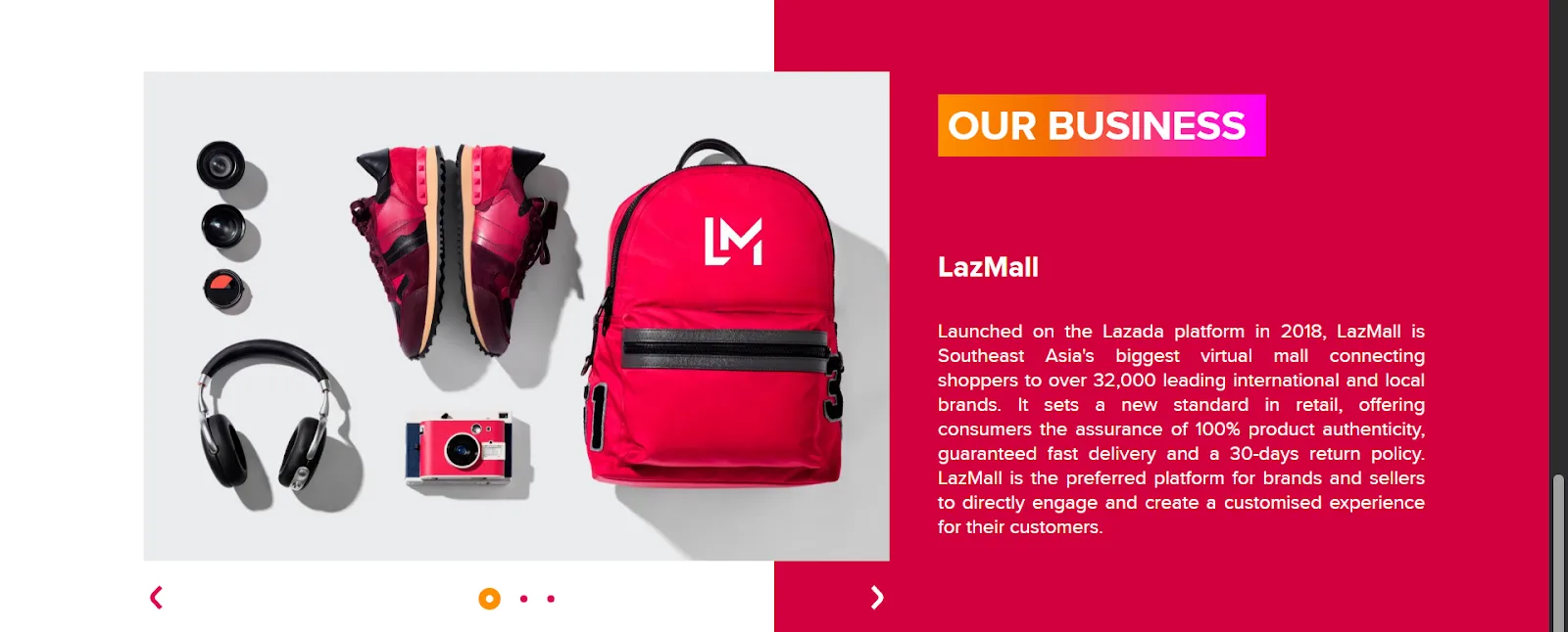 company profile:  lazada