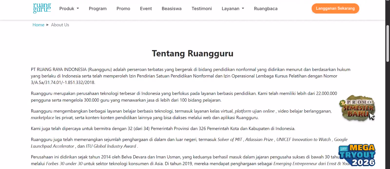 company profile: ruang guru