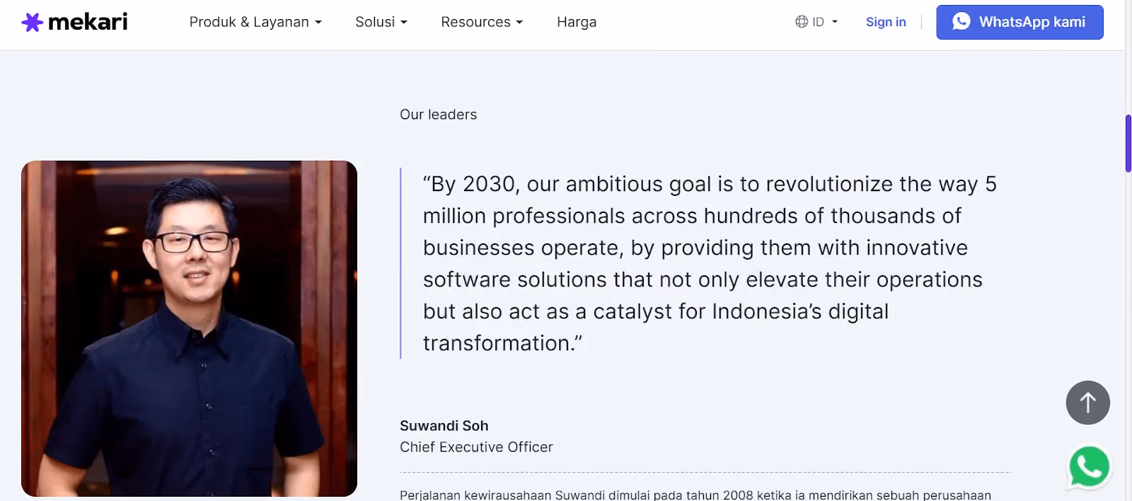 company profile: mekari