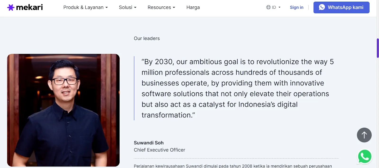 company profile: mekari