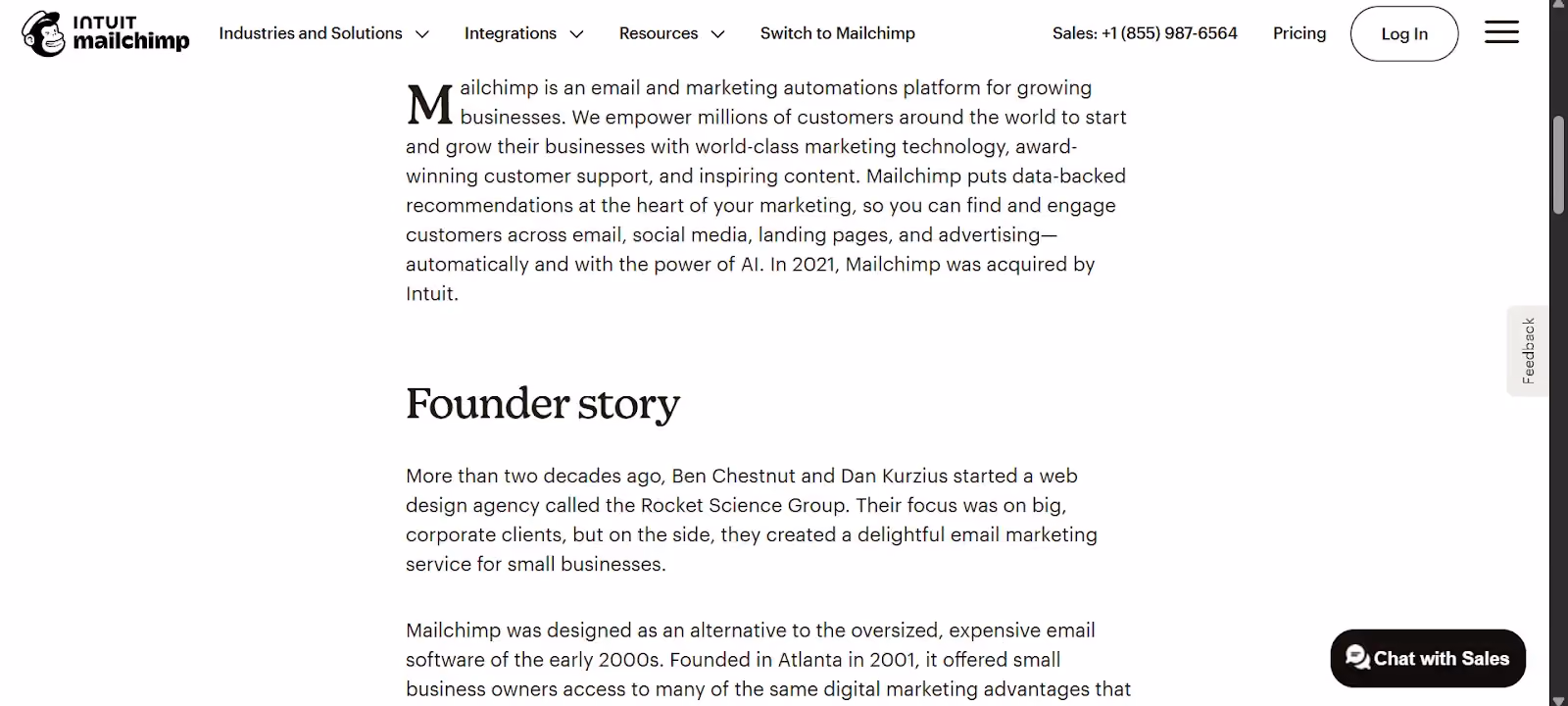 company profile: mailchimp