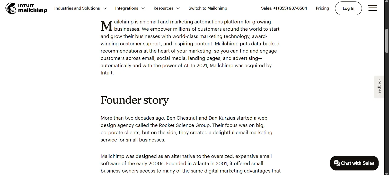 company profile: mailchimp