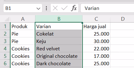 Cara melebarkan kolom di Excel