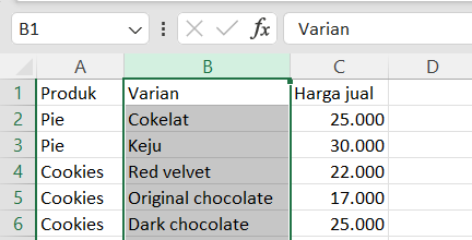 Cara melebarkan kolom di Excel