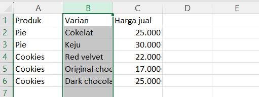Cara melebarkan kolom di Excel