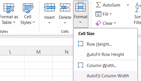 Cara melebarkan kolom di Excel