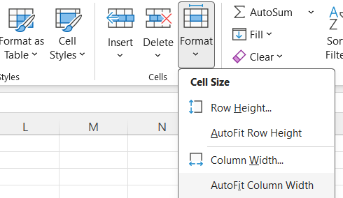 Cara melebarkan kolom di Excel