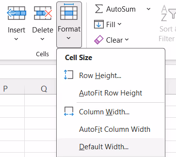 Cara melebarkan kolom di Excel