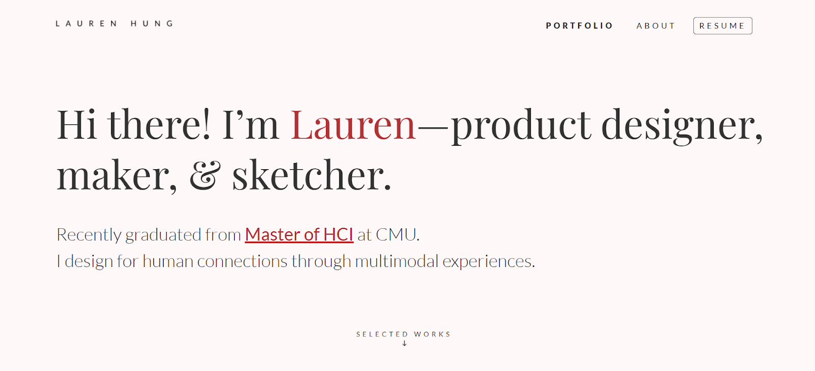 Contoh portofolio mahasiswa product designer