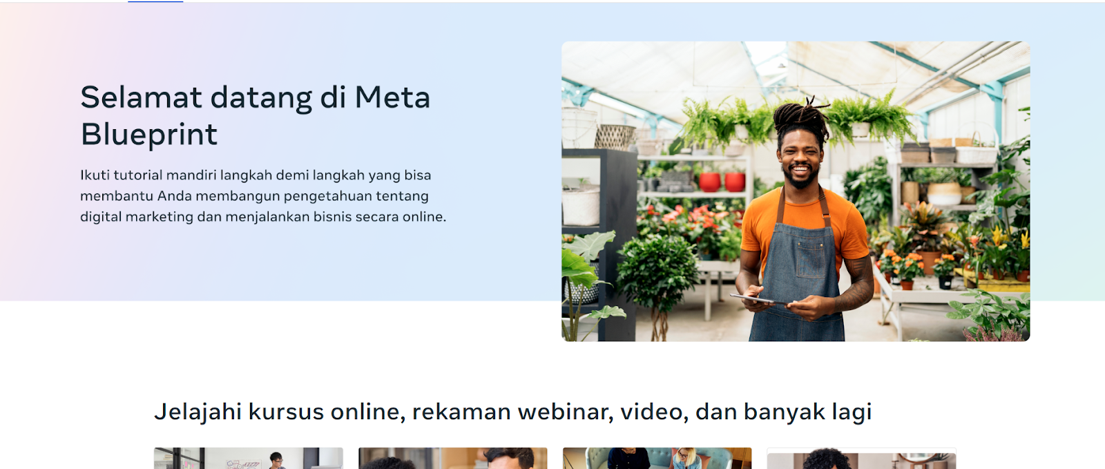 kursus gratis bersertifikat: meta blueprint