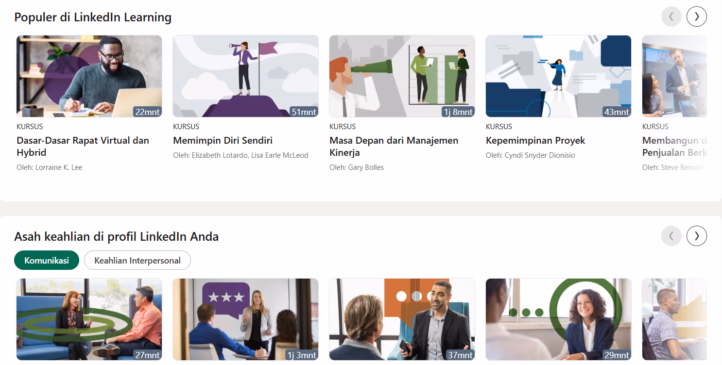 kursus gratis bersertifikat dari linkedin