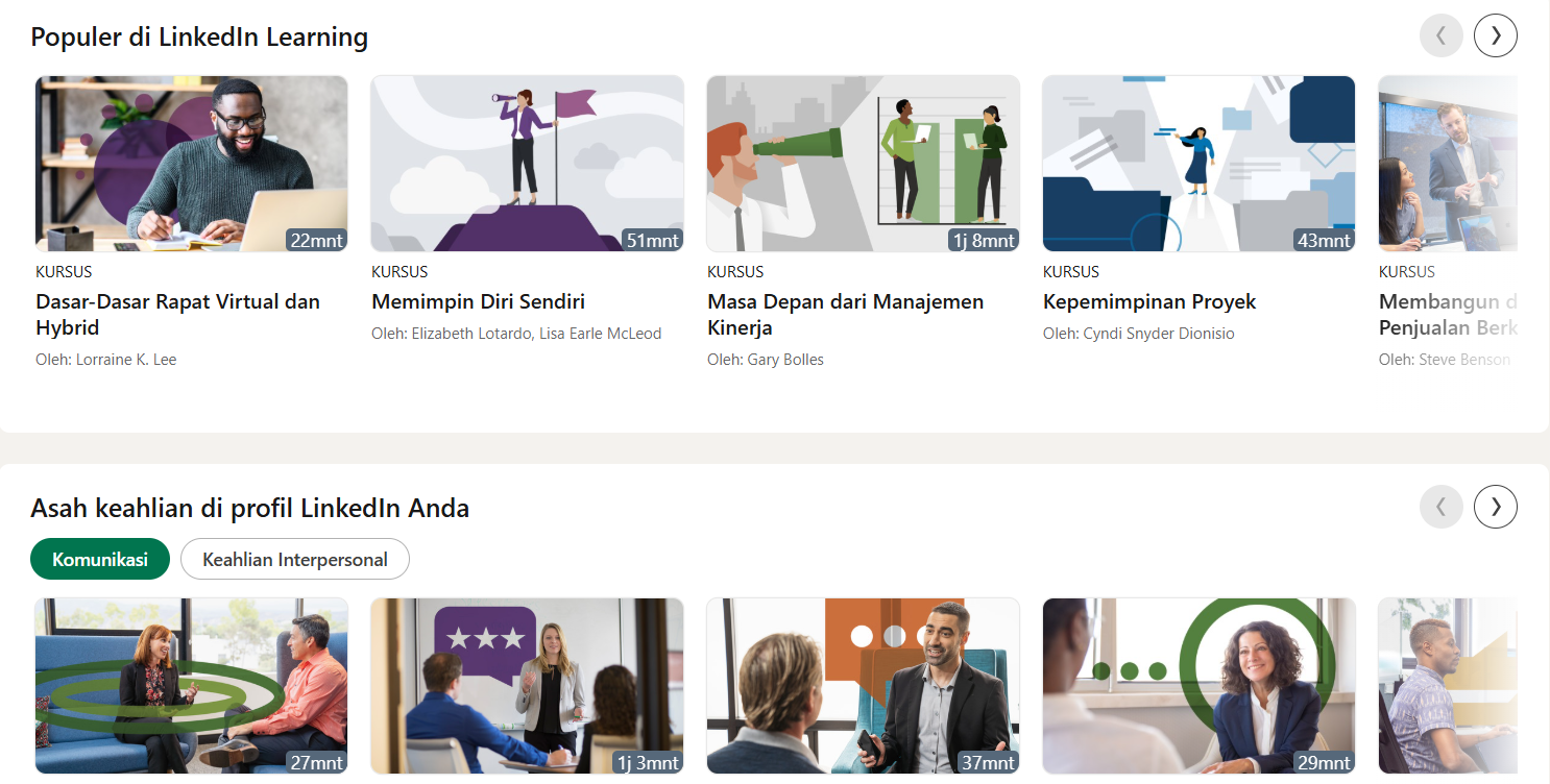 kursus gratis bersertifikat dari linkedin