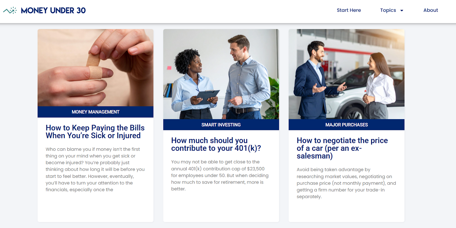 Personal finance blog