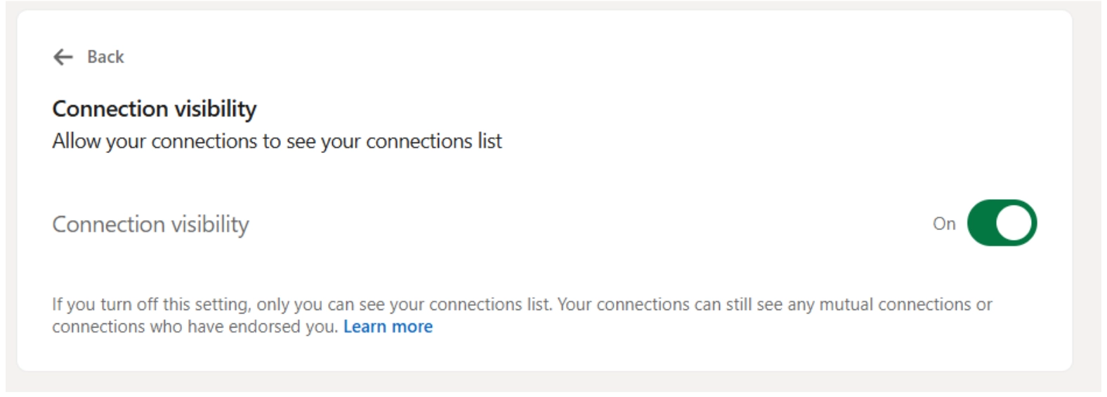 Who Can See Your Connection
