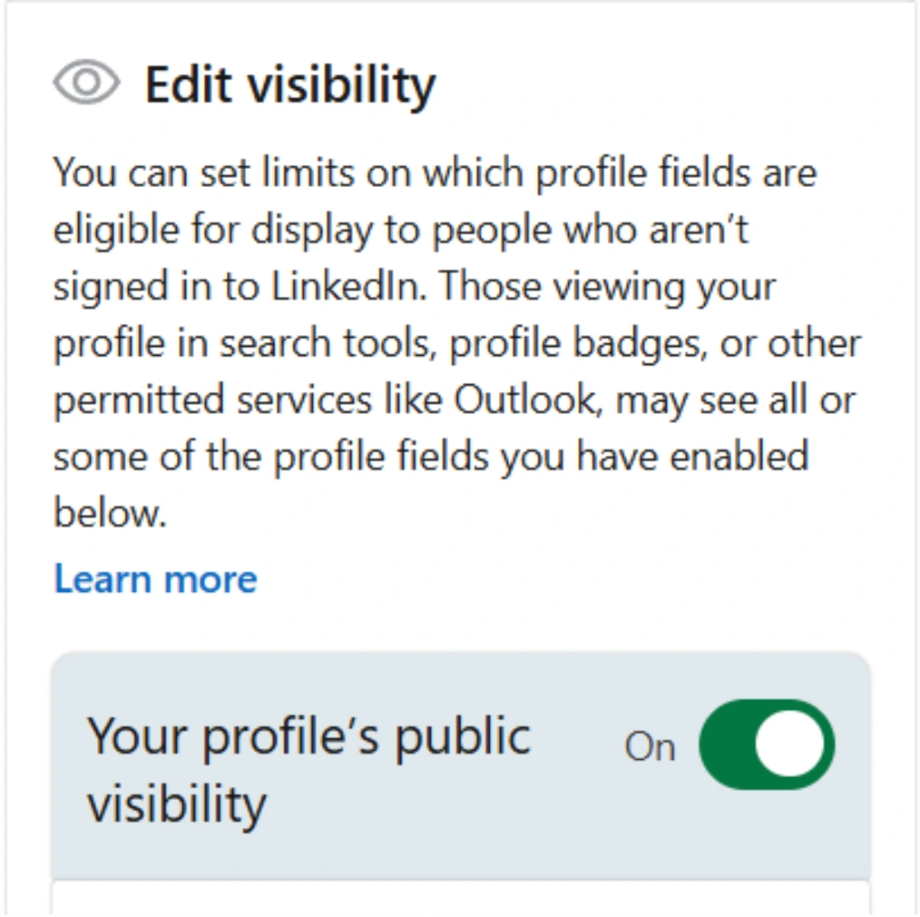 Edit Your Public Profile