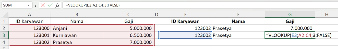 Rumus VLOOKUP vs XLOOKUP