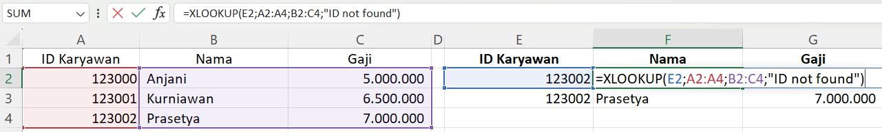 Rumus VLOOKUP vs XLOOKUP